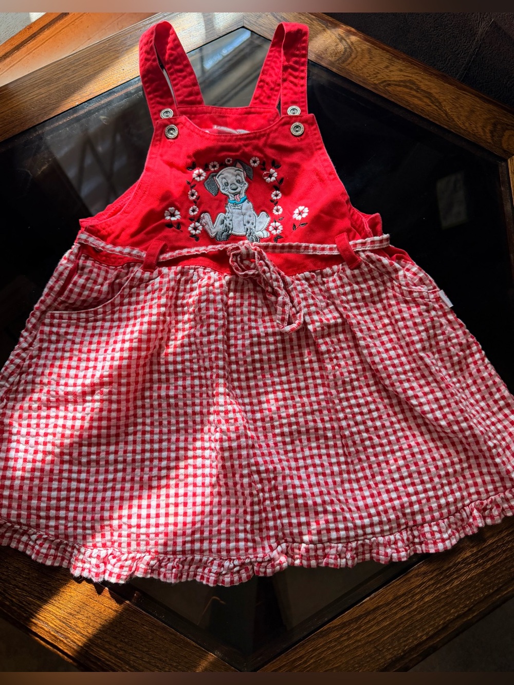 Vintage Disney 102 Dalmatians gingham dress